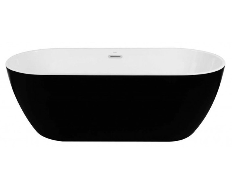 Brīvi stāvoša vanna Kielle Idolio 170x75cm, akrila, matēti melna/balta 11324434