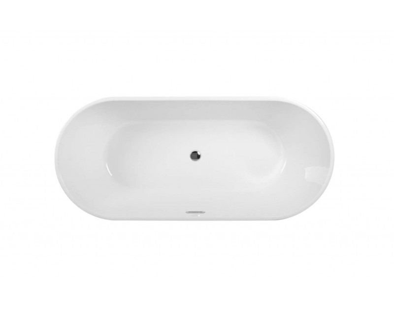 Brīvi stāvoša vanna Kielle Idolio 170x75cm, akrila, matēti melna/balta 11324434