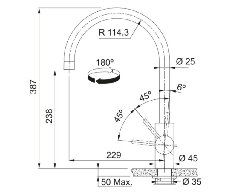 Смеситель для кухни Franke Eos Neo Gold 115.0681.243