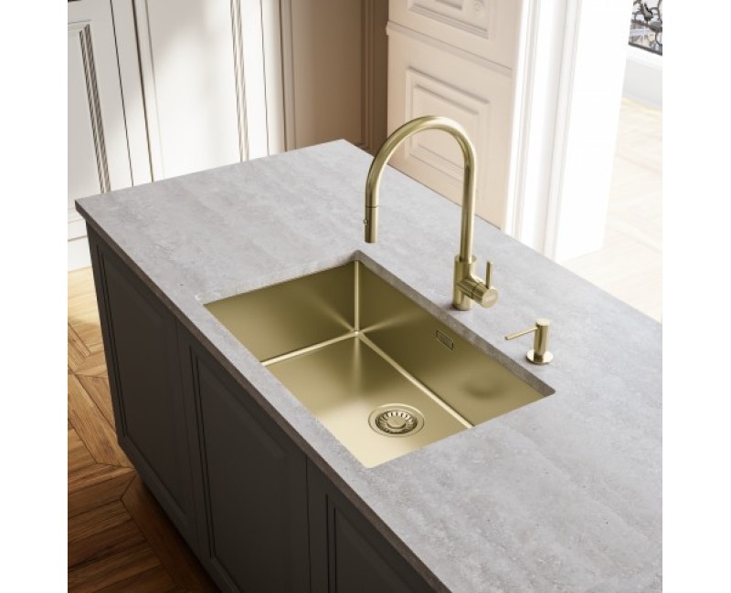 Смеситель для кухни Franke Eos Neo выдвижной Золотой 115.0681.244