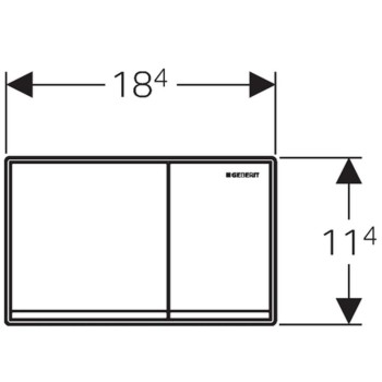 Кнопка для рамы Geberit Omega60 Black 115.081.SJ.1