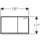 Кнопка для рамы Geberit Omega60 Black 115.081.SJ.1 Кнопка для рамы Geberit Omega60 Black 115.081.SJ.1