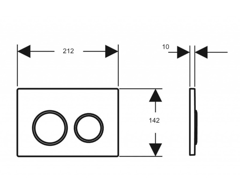Кнопка для рамы Geberit Omega20 Черный115.085.DW.1