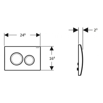 Poga iebūvējamam rāmim Geberit Delta20 Dual Balta 115.127.11.1