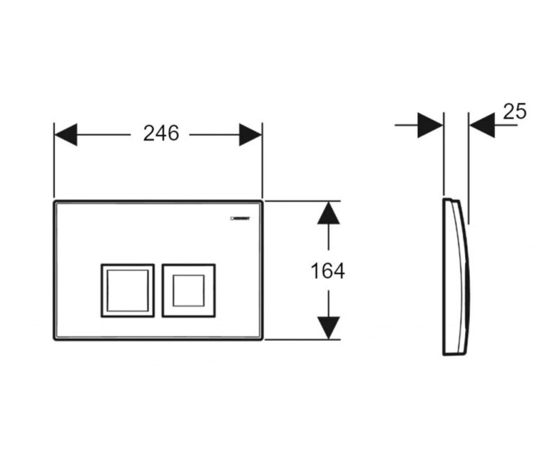 Кнопка для рамы Geberit Delta35 белая 115.135.11.5