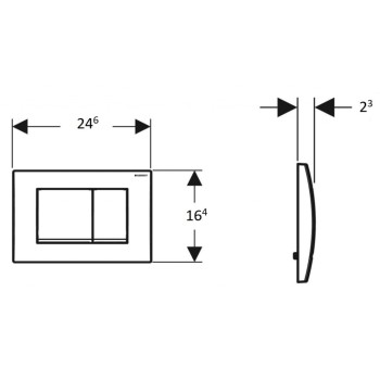 Poga iebūvējamam rāmim Geberit Delta20 Dual Balta 115.137.11.1