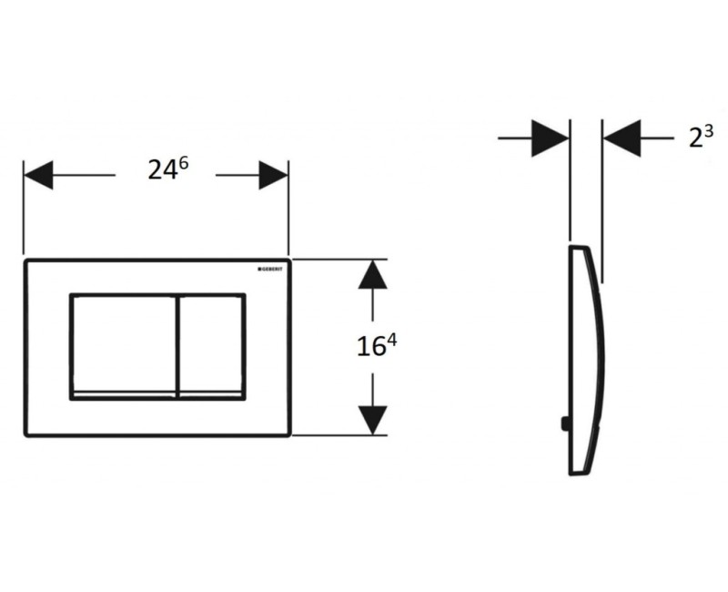 Кнопка смыва Geberit Delta20 Dual  Белый 115.137.11.1