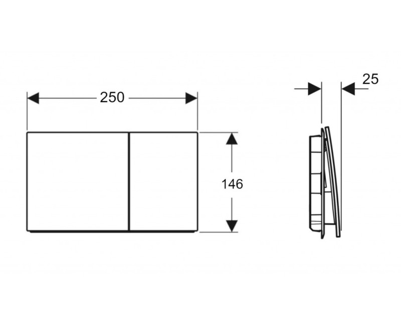 Кнопка для рамы Geberit Sigma70 Glass/белая 115.622.SI.1