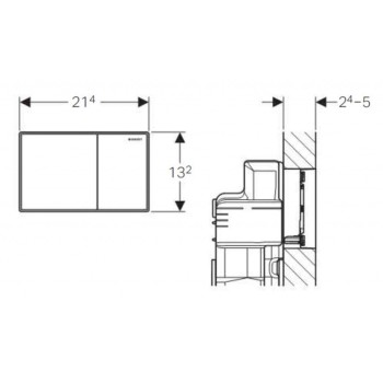 Кнопка для рамы Geberit Sigma60 Chrome 115.640.GH.1