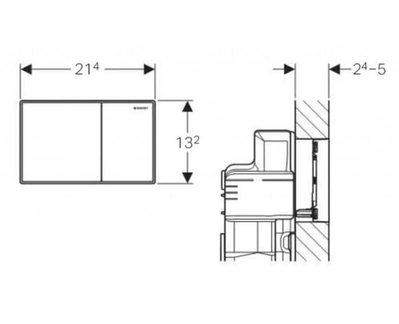 Кнопка для рамы Geberit Sigma60 Chrome 115.640.GH.1