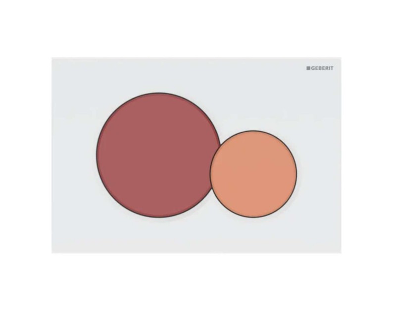 Кнопка для рамы Geberit Sigma01 Темно-красный/оранжевый/белый 115.770.FY.5