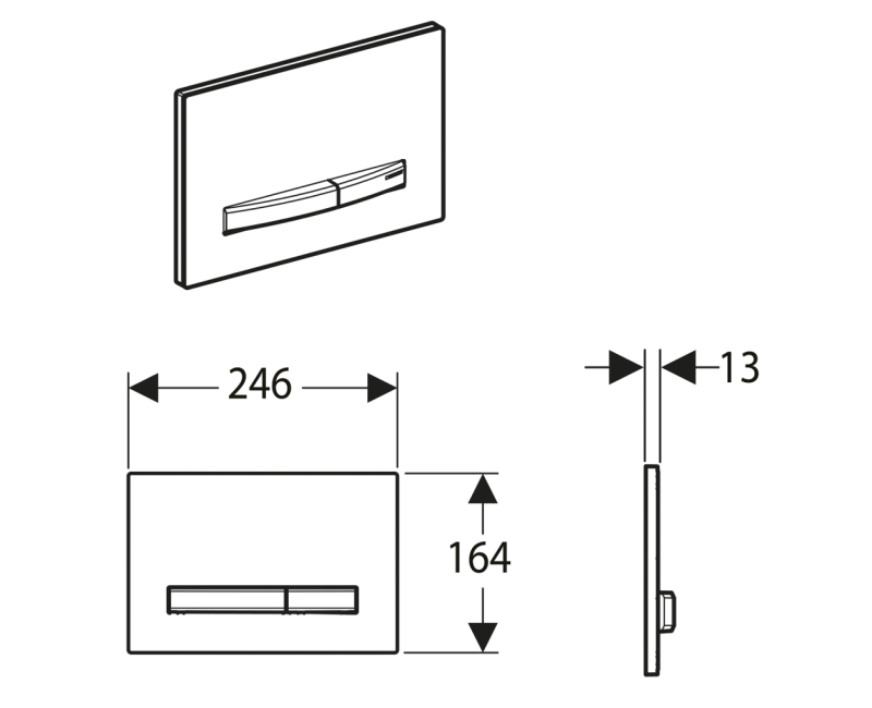 Poga iebūvējamam rāmim Geberit SIGMA50 Hromēta/Balta 115.788.11.2
