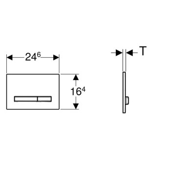 Poga iebūvējamam rāmim Geberit Sigma50 Matēti Hromēts 115.788.GH.2