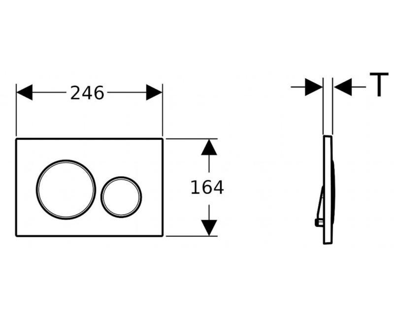 Poga iebūvējamam rāmim Geberit Sigma20 Balta 115.882.01.1