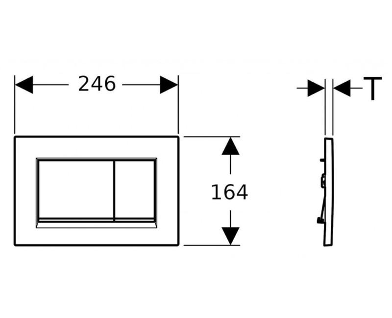 Poga iebūvējamam rāmim Geberit Sigma30 Balta Matēta 115.883.11.1