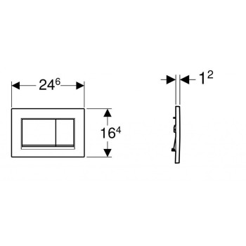 Poga iebūvējamam rāmim Geberit Sigma30 Balta Matēta 115.883.JT.1