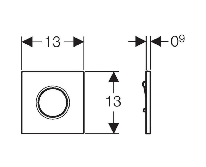 Poga iebūvējamam rāmim Geberit Pisuāram Balta 116.011.11.5