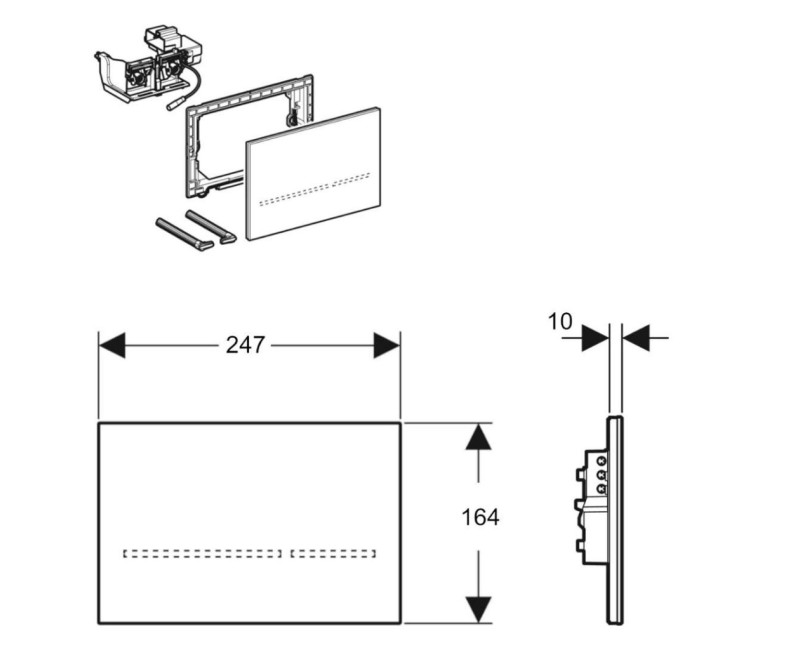 Кнопка для рамы Geberit Sigma80 Electronic 116.090.SG.6