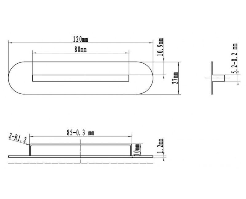 Vannas pārplūdes plāksnīte Kielle Balta 11601050