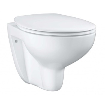 Tualetes poda komplekts Grohe Rapid SLX rāmis, Triple Vortex Rimless pods, Hromēta Skate Cosmopolitan poga un Soft Close vāku