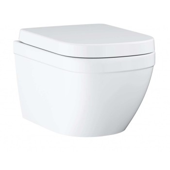 Tualetes poda komplekts Grohe Rapid SLX rāmis,  Bau Ceramic Triple Vortex pods, hromēta Skate Cosmopolitan poga un Soft Close vāku