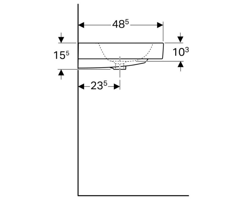 Раковина для ванной Geberit iCon 60x49 см Белая 124063000