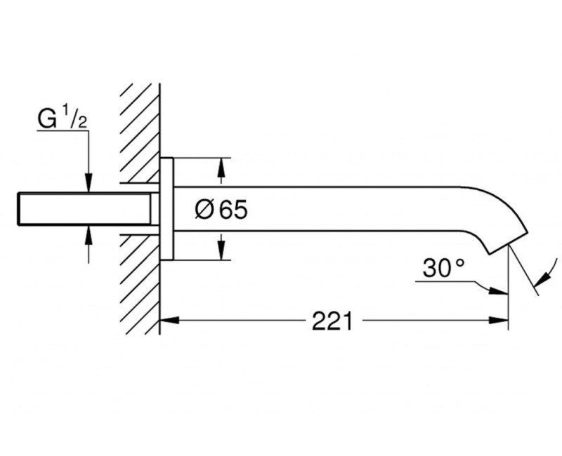Излив смесителя для ванны GROHE Essence New PVD-поверхность, brushed hard graphite 13449AL1