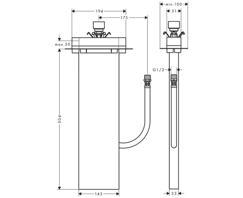 Bстроенная частьHansgrohe Sbox sBox 13560180