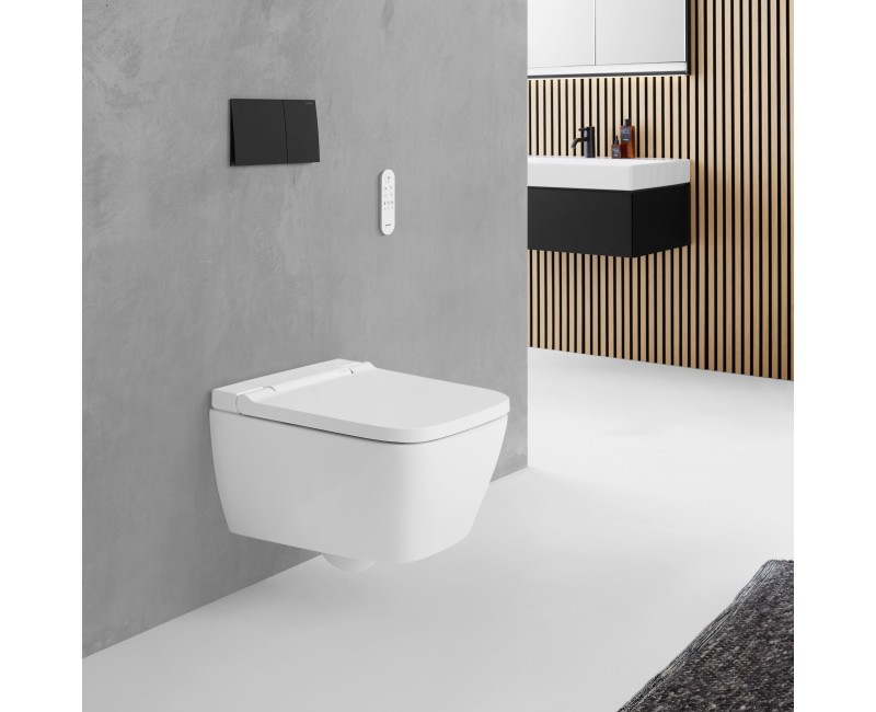 Подвесной унитаз с функцией биде GEBERIT AquaClean Sela Square с крышкой