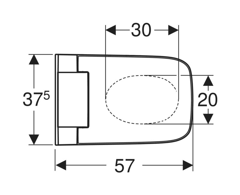 Подвесной унитаз с функцией биде GEBERIT AquaClean Sela Square с крышкой
