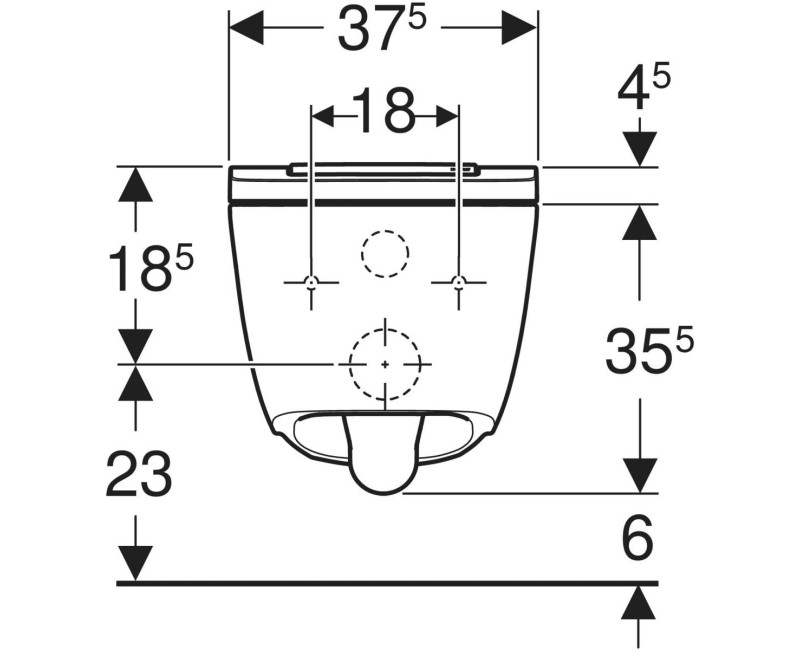 Подвесной унитаз с функцией биде GEBERIT AquaClean Sela Square с крышкой