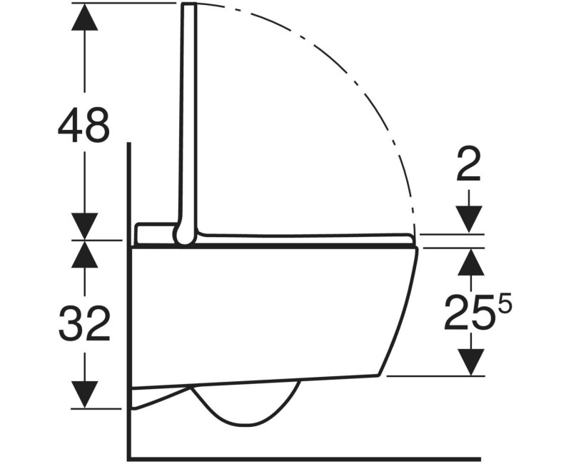 Подвесной унитаз с функцией биде GEBERIT AquaClean Sela Square с крышкой