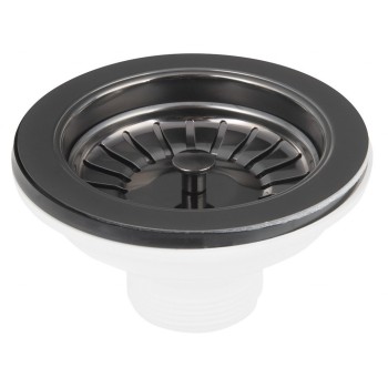 Izplūde izlietnei Bruckner 6/4", nerūsējošais tērauds/melns metāls 155.121.6