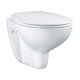 Tualetes poda komplekts Grohe Solido rāmis, Bau Ceramic Rimless pods, Hromēta poga un Soft Close vāku Tualetes poda komplekts Grohe Solido rāmis, Bau Ceramic Rimless pods, Hromēta poga un Soft Close vāku