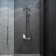 Душевая система Kielle Oudee с термостатом, 3 струи Черный/Белый 20602004 Душевая система Kielle Oudee с термостатом, 3 струи Черный/Белый 20602004