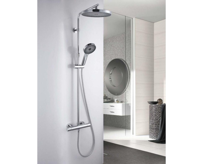 Dušas sistēma Kielle Oudee ar termostatu, 3 strūklas Hromēts 20602010