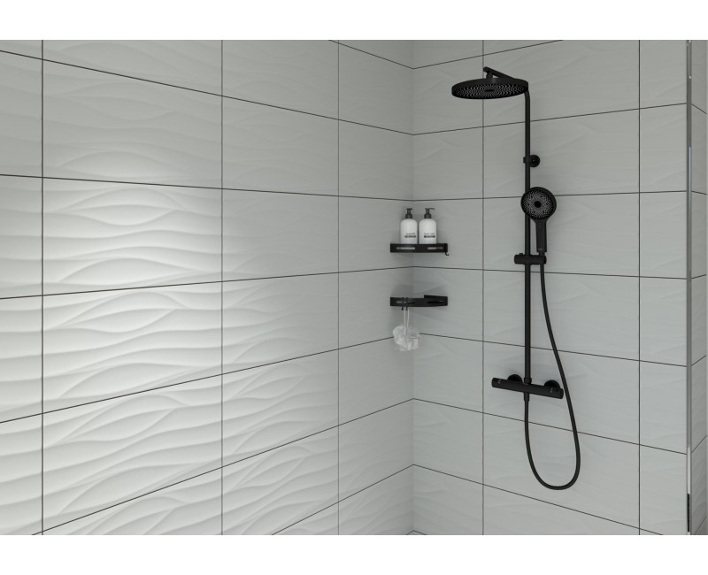 Душевая система Kielle Oudee с термостатом, 3 струи Черный Матовый 20602014
