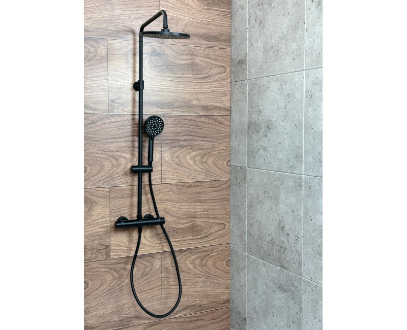 Dušas sistēma Kielle Oudee ar termostatu, 3 strūklas Hromēts 20602024