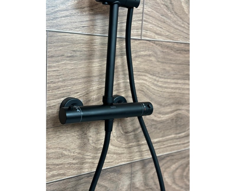 Dušas sistēma Kielle Oudee ar termostatu, 3 strūklas Hromēts 20602024