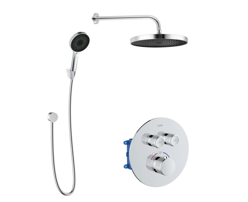 Dušas sistēma Kielle Oudee iebūvējams ar termostatu, Hromēts 20602SPT20