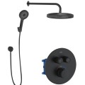 Душевая система Kielle Oudee встраиваемая с термостатом, черная 20602SPT24