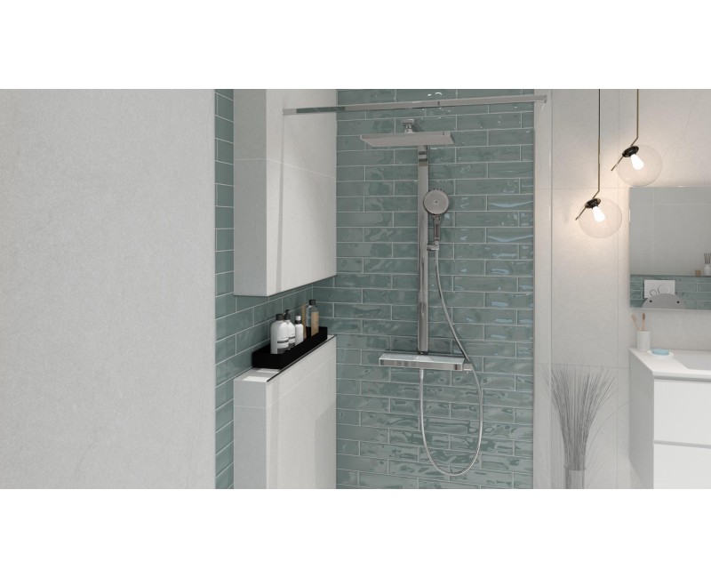 Душевая система Kielle Vega с термостатом, 3 струи Хром/Белый 20618010