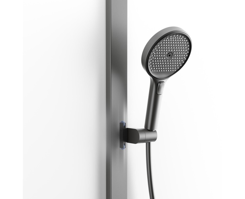 Душевая система Kielle Vega с термостатом, 3 струи, цвет Gun metal 20618023