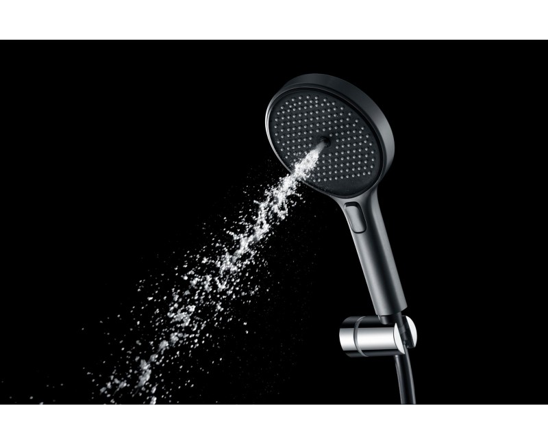Душевая система Kielle Vega с термостатом, 3 струи, цвет Gun metal 20618023