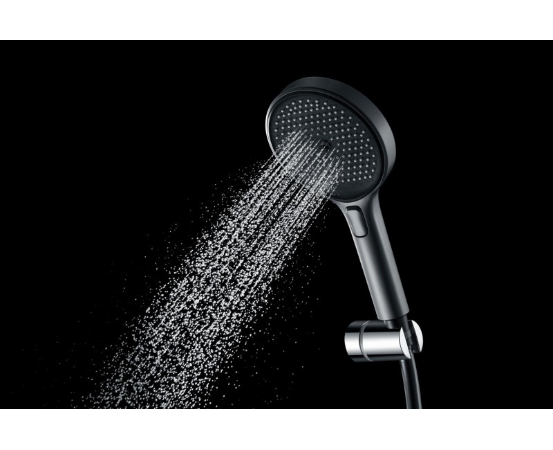 Душевая система Kielle Vega с термостатом, 3 струи, цвет Gun metal 20618023