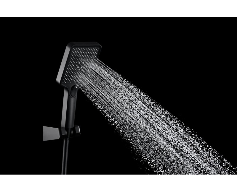 Душевая система Kielle Vega встроенная, черный матовый 20618SP34