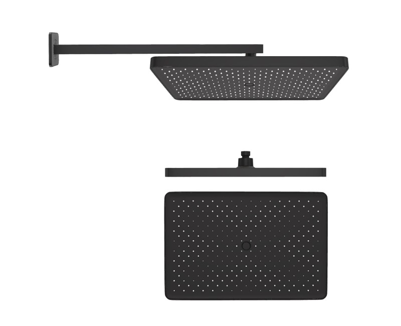 Душевая система Kielle Vega встроенная, черный матовый 20618SP34