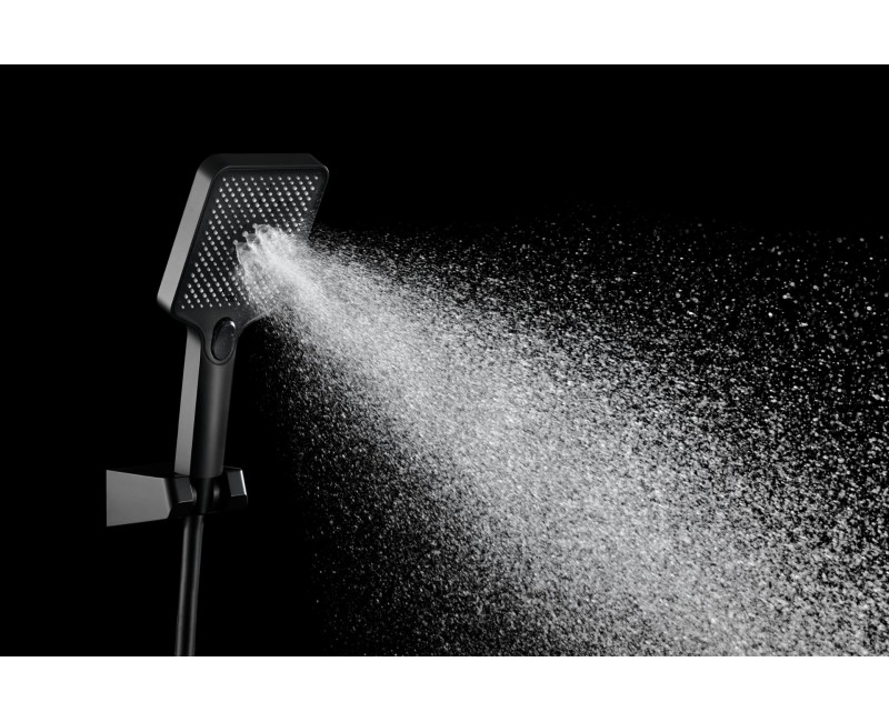 Душевая система Kielle Vega встроенная, черный матовый 20618SP34