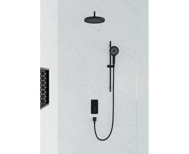 Dušas sistēma Kielle Vega iebūvējams, Melna Matēts 20618SP24
