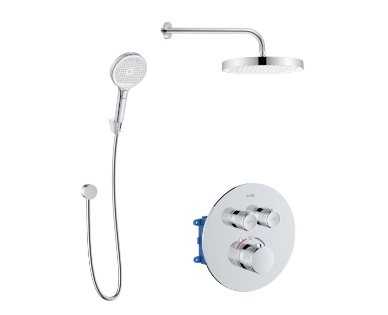 Dušas sistēma Kielle Oudee iebūvējams ar termostatu, Hromēts 20627SPT40